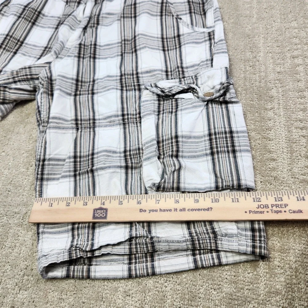 Vintage Silvertab Levis Shorts Men 36‎ Baggy Cargo Wide Leg Plaid Y2K Cotton